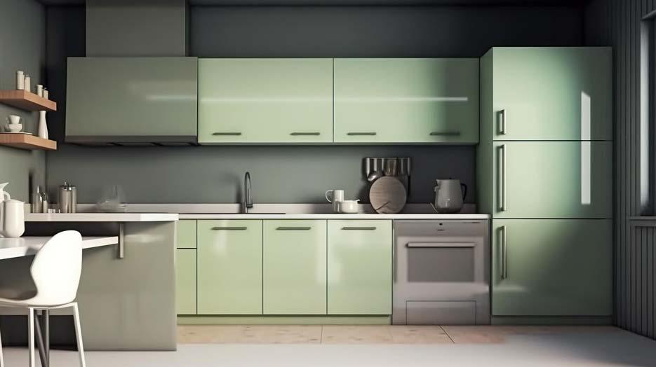 Bright Green Cupboards